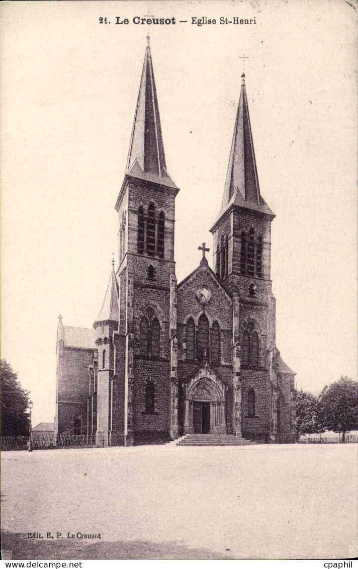 CPA Le Creusot Eglise St Henri