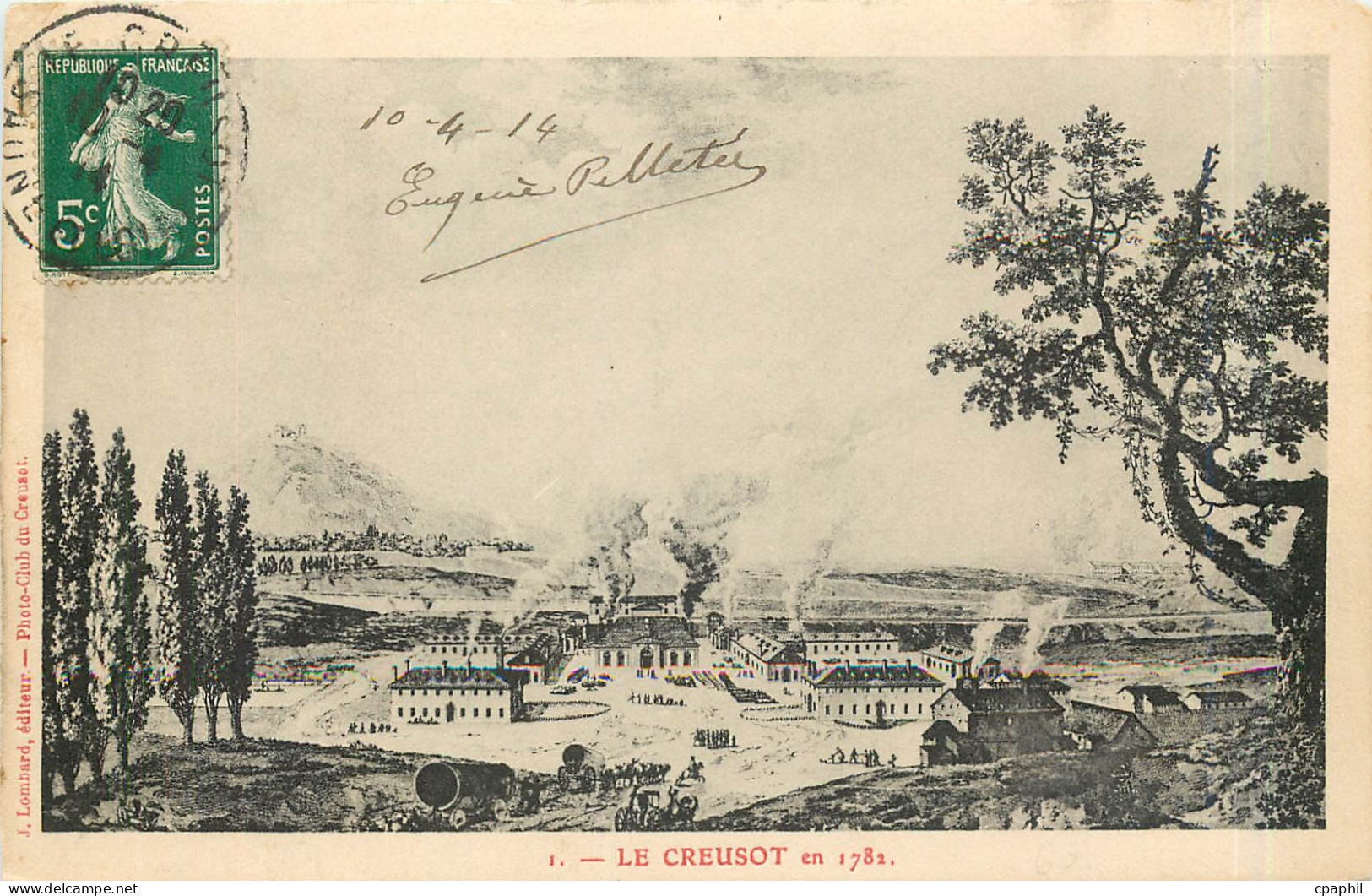 CPA Le Creusot en 1782