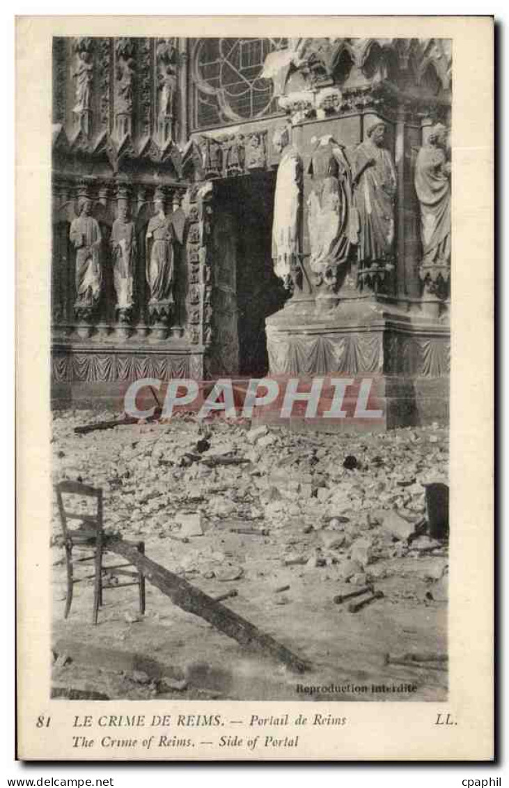 CPA Le Crime de Reims Portail De Reims Militaria