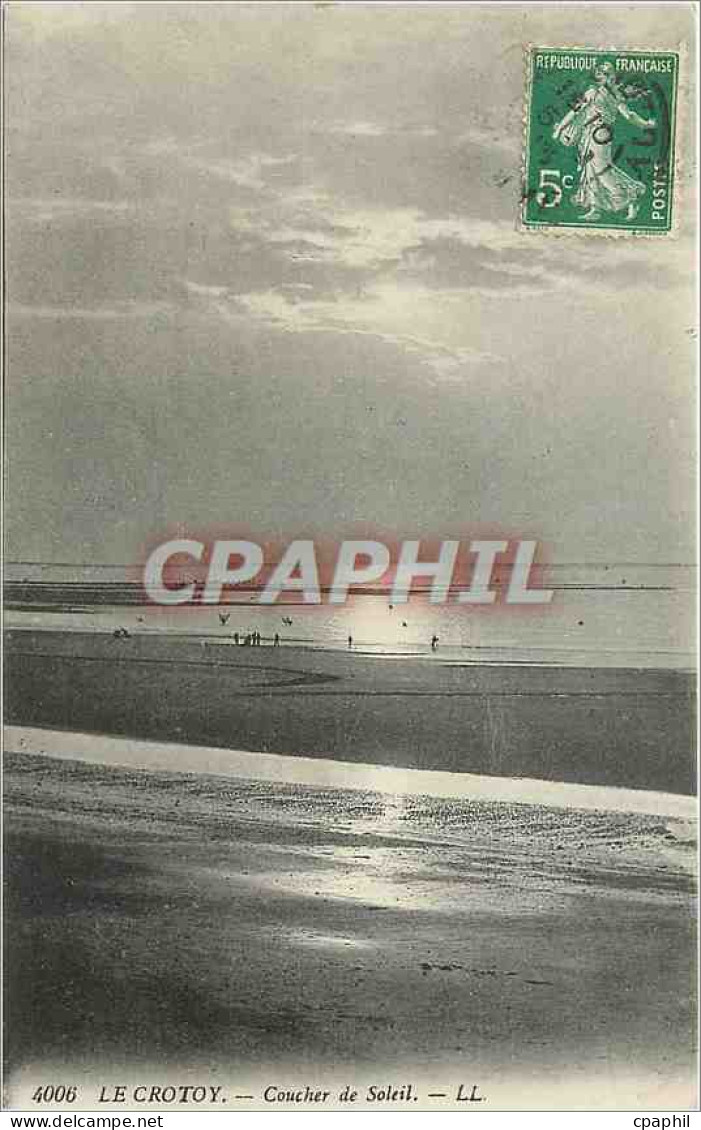 CPA Le Crotoy Coucher de Soleil