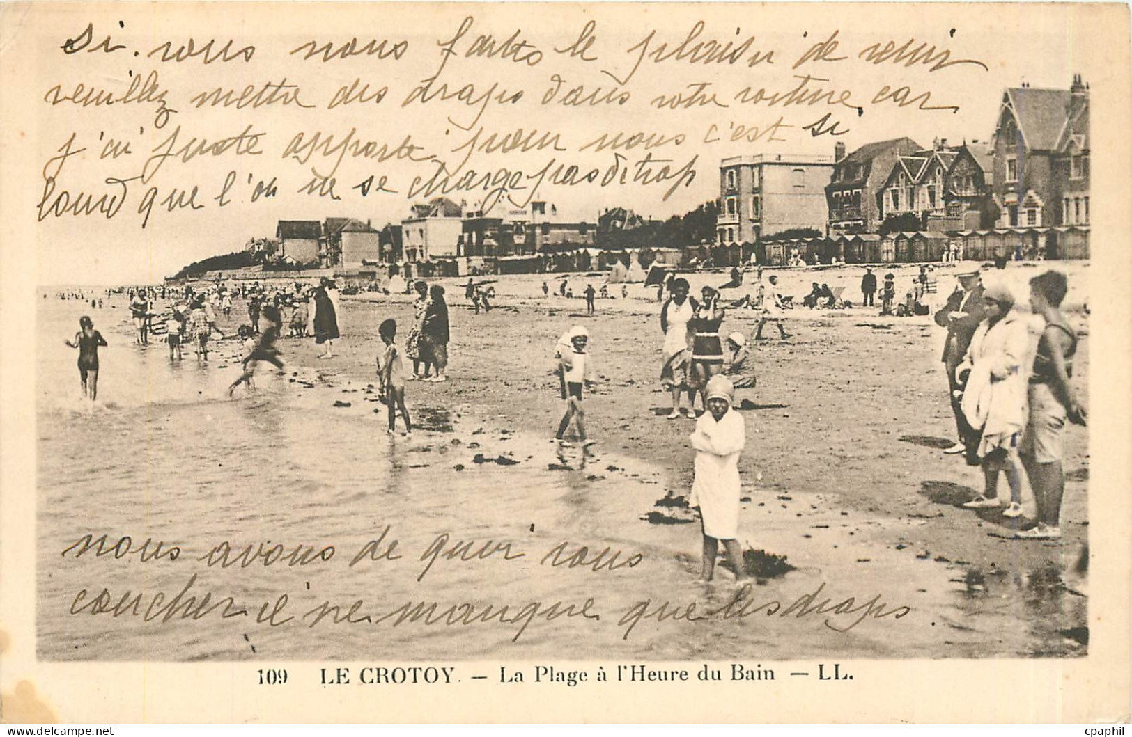 CPA Le Crotoy la plage a l'Heure du Bain
