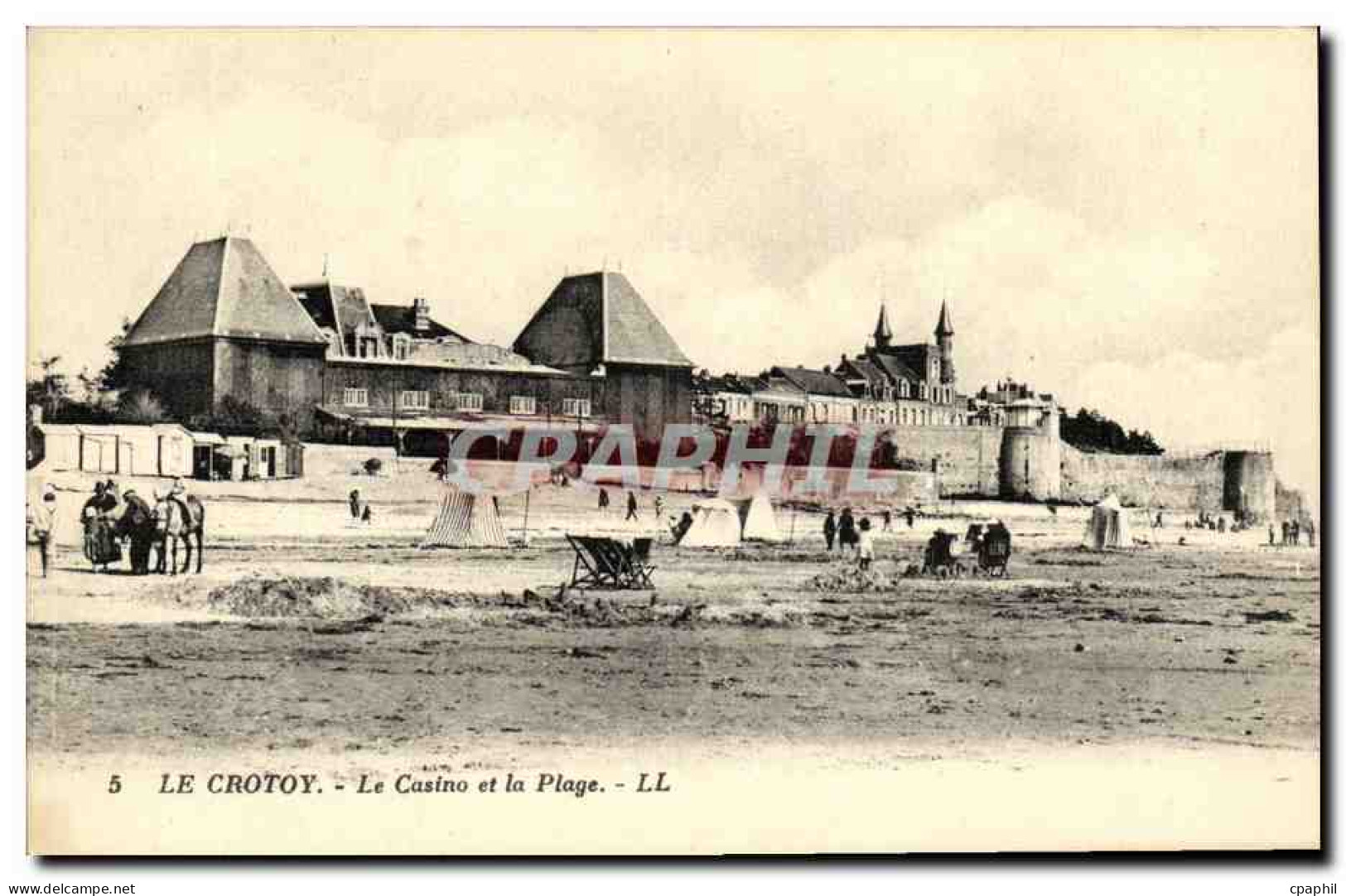 CPA Le Crotoy Le Casino Et La Plage