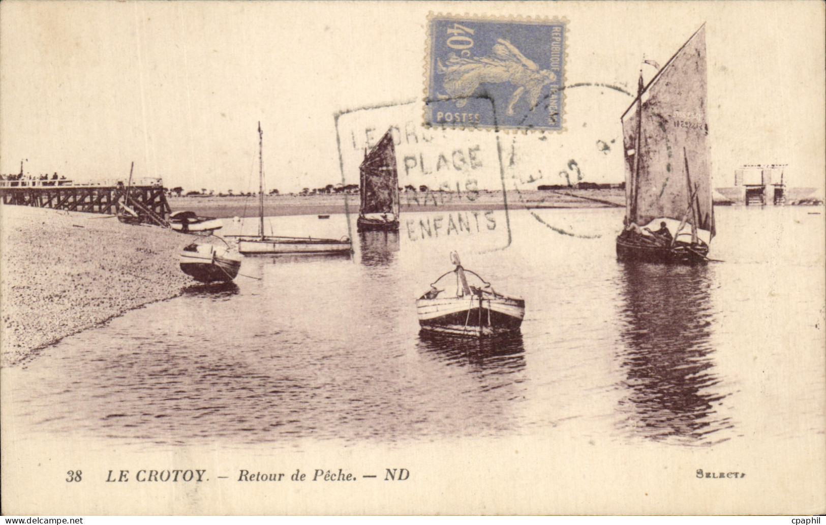 CPA Le Crotoy Retour de Peche Bateau