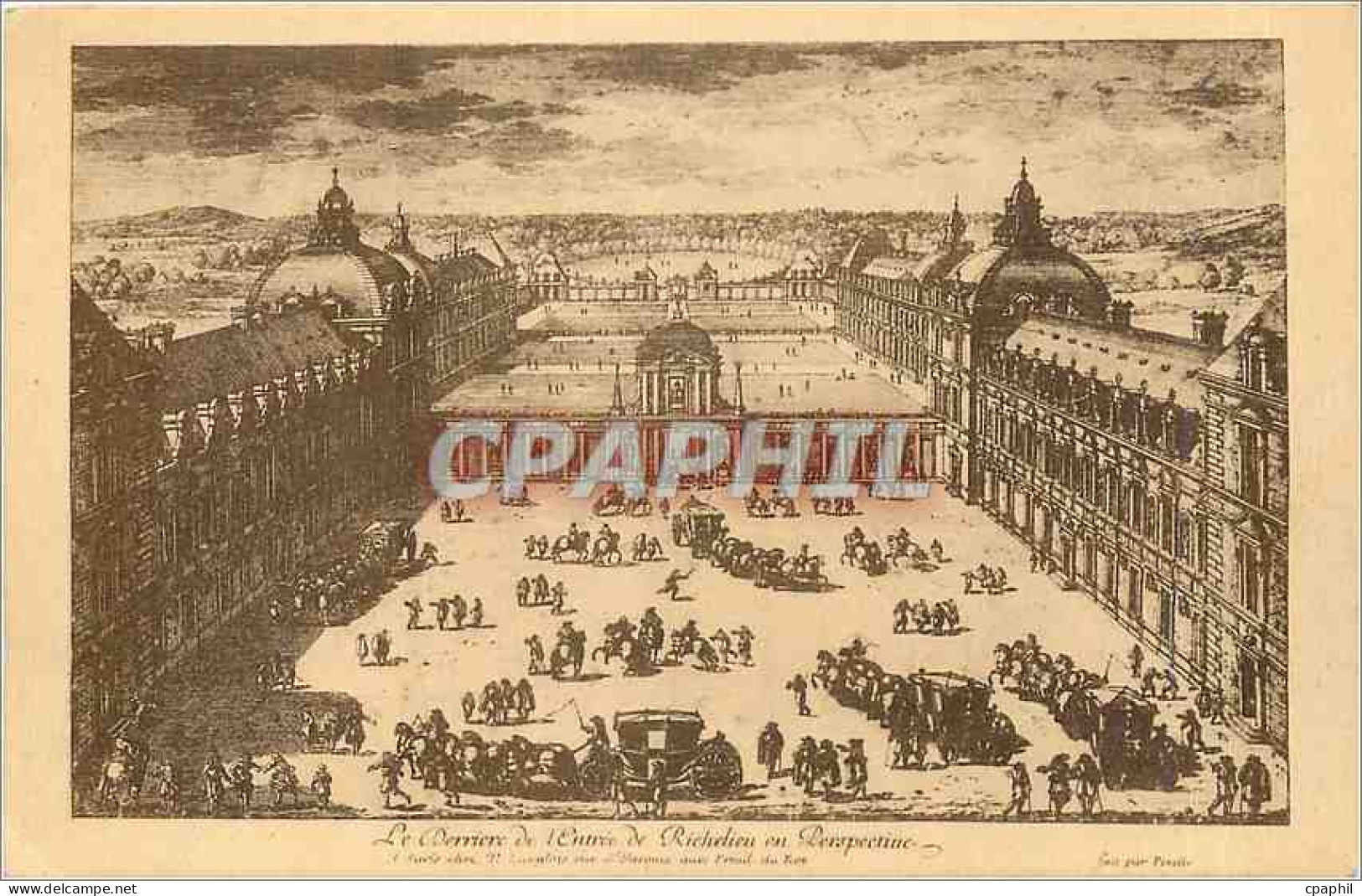 CPA Le derriere de l' Entree de Richelieu en perspective