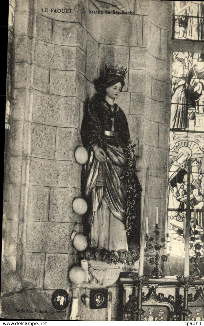 CPA Le Faouet La Statue de Ste Barbe