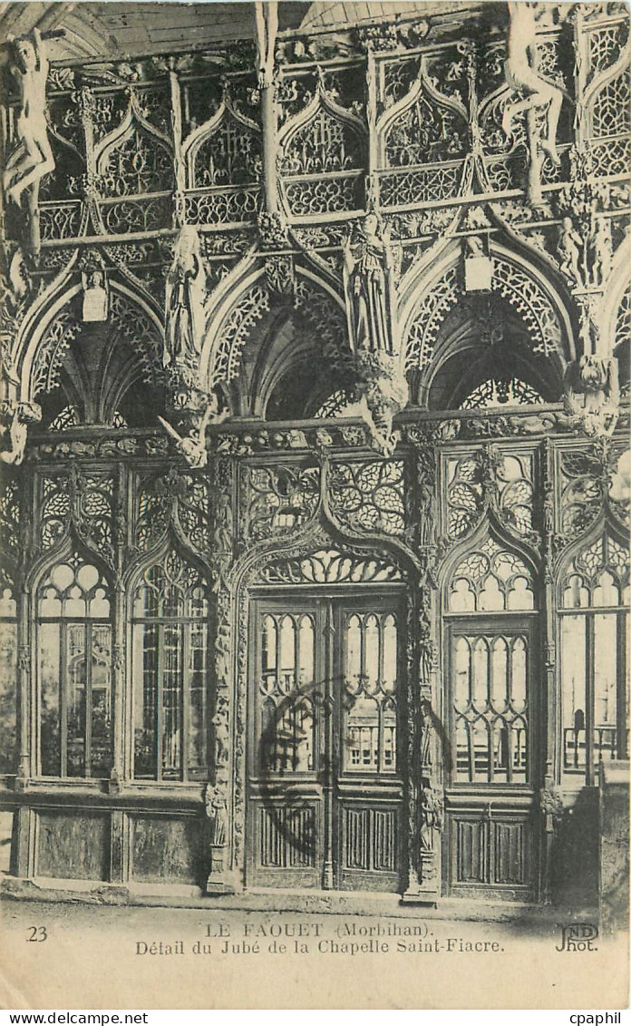 CPA Le Faouet Morbihan Detail du Jube de la Chapelle Saint Fiacre