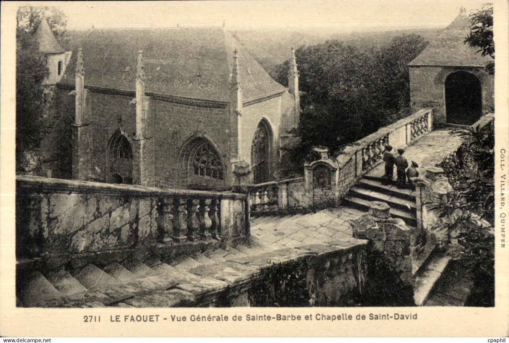 CPA Le Faouet Vue Generale de Sainte Barbe et Chapelle de Saint David