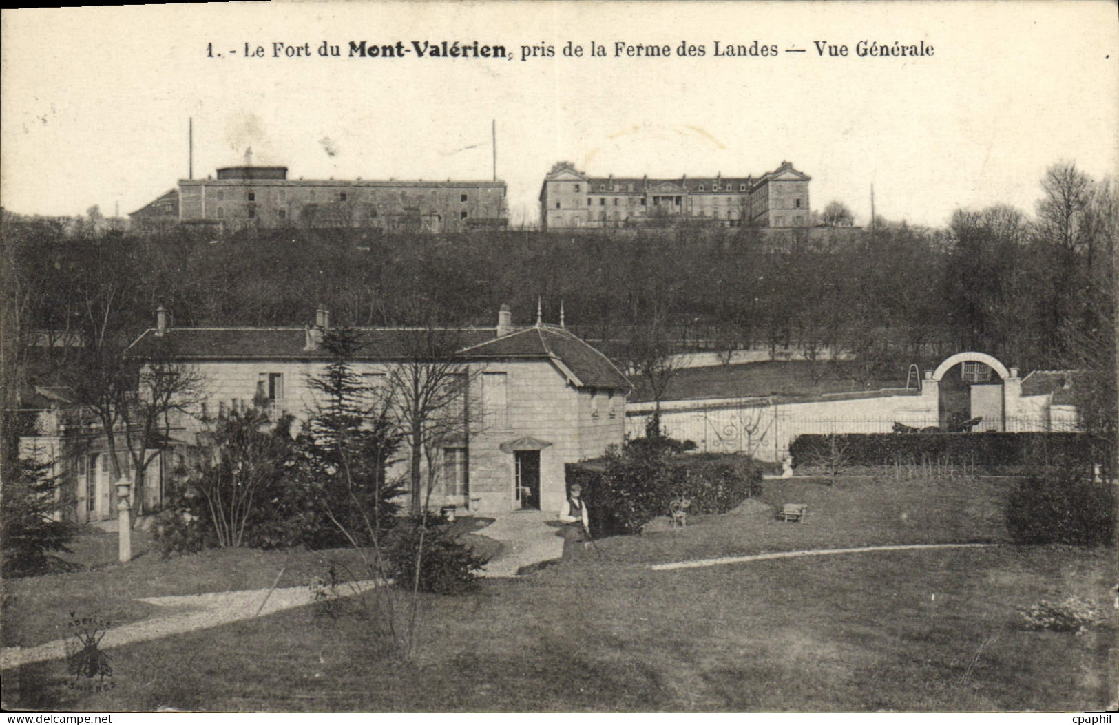 CPA Le Fort Du Mont Valerien Pris De La Ferme Des Landes Vue Generale