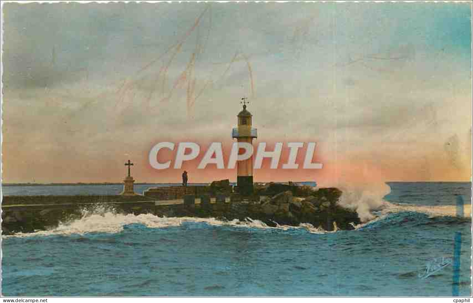 CPA Le Grau du Roi Le Phare Rive gauche par Coup de Mer