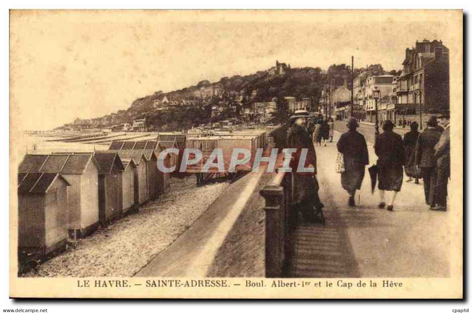 CPA Le Havre Sainte Adresse Boul Albert 1er et el CAp de la Heve