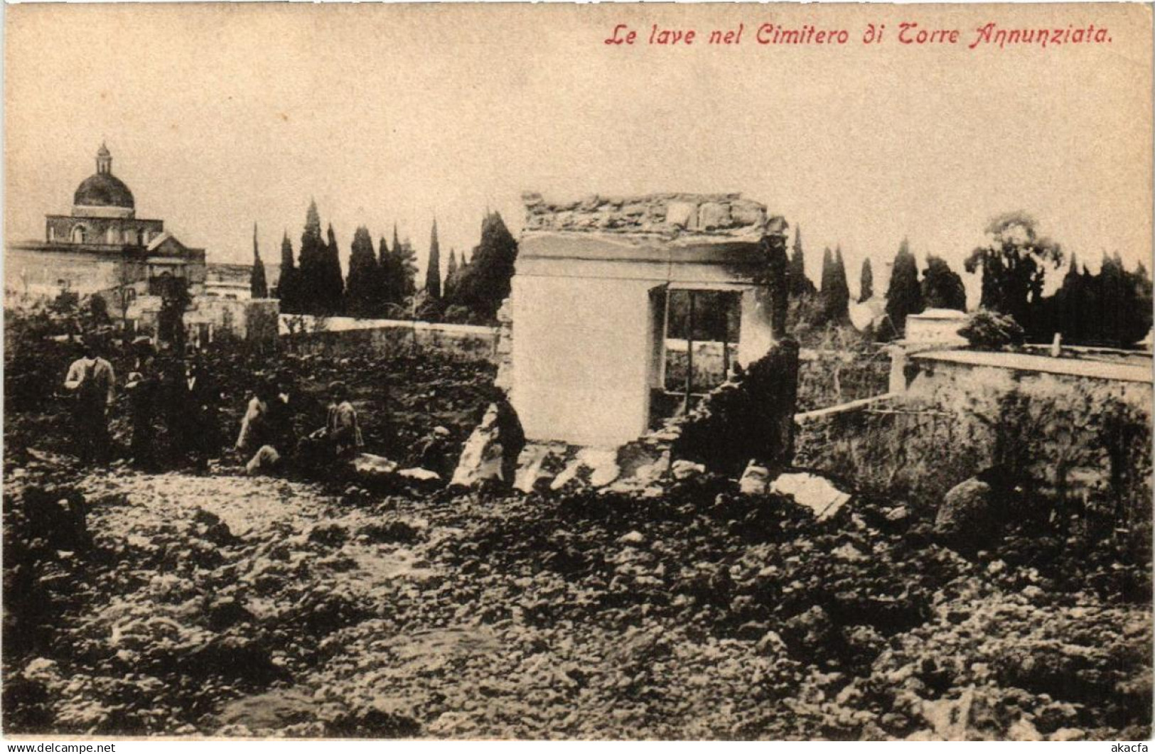 CPA Le lave nel Cimitero di Torre Annunziata ITALY (526658)