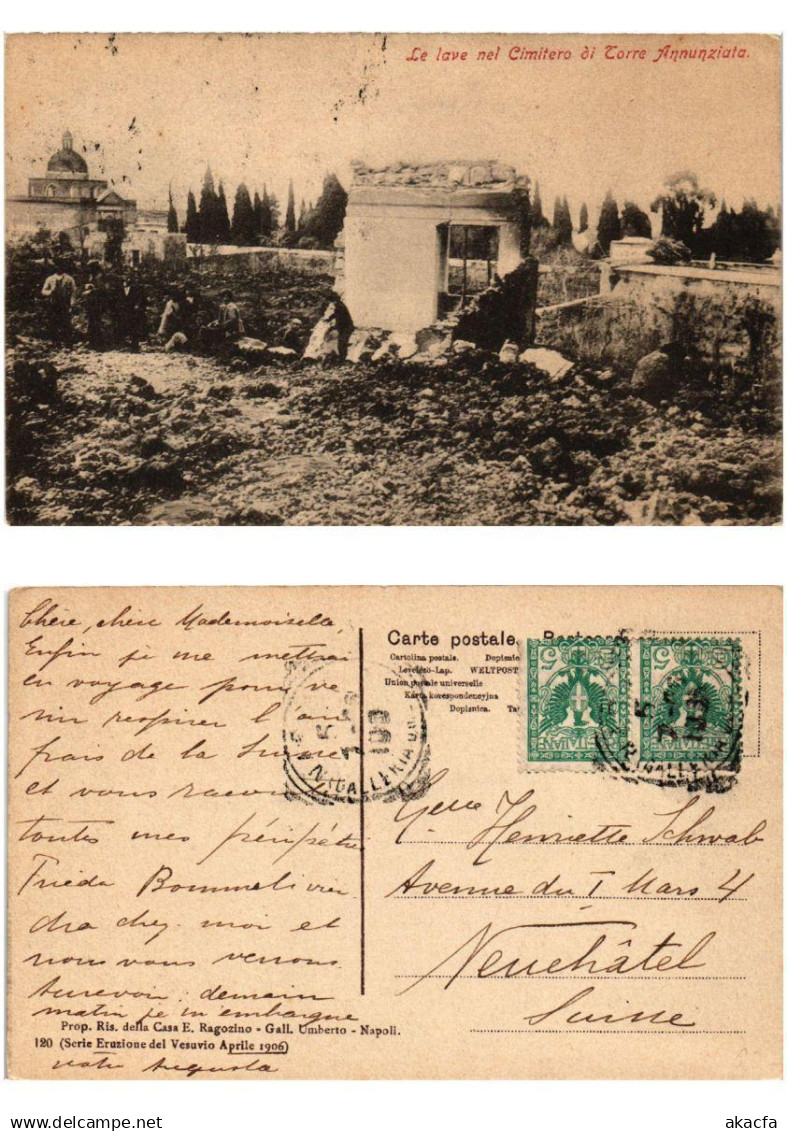 CPA Le lave nel Cimitero di Torre Annunziata ITALY (533573)
