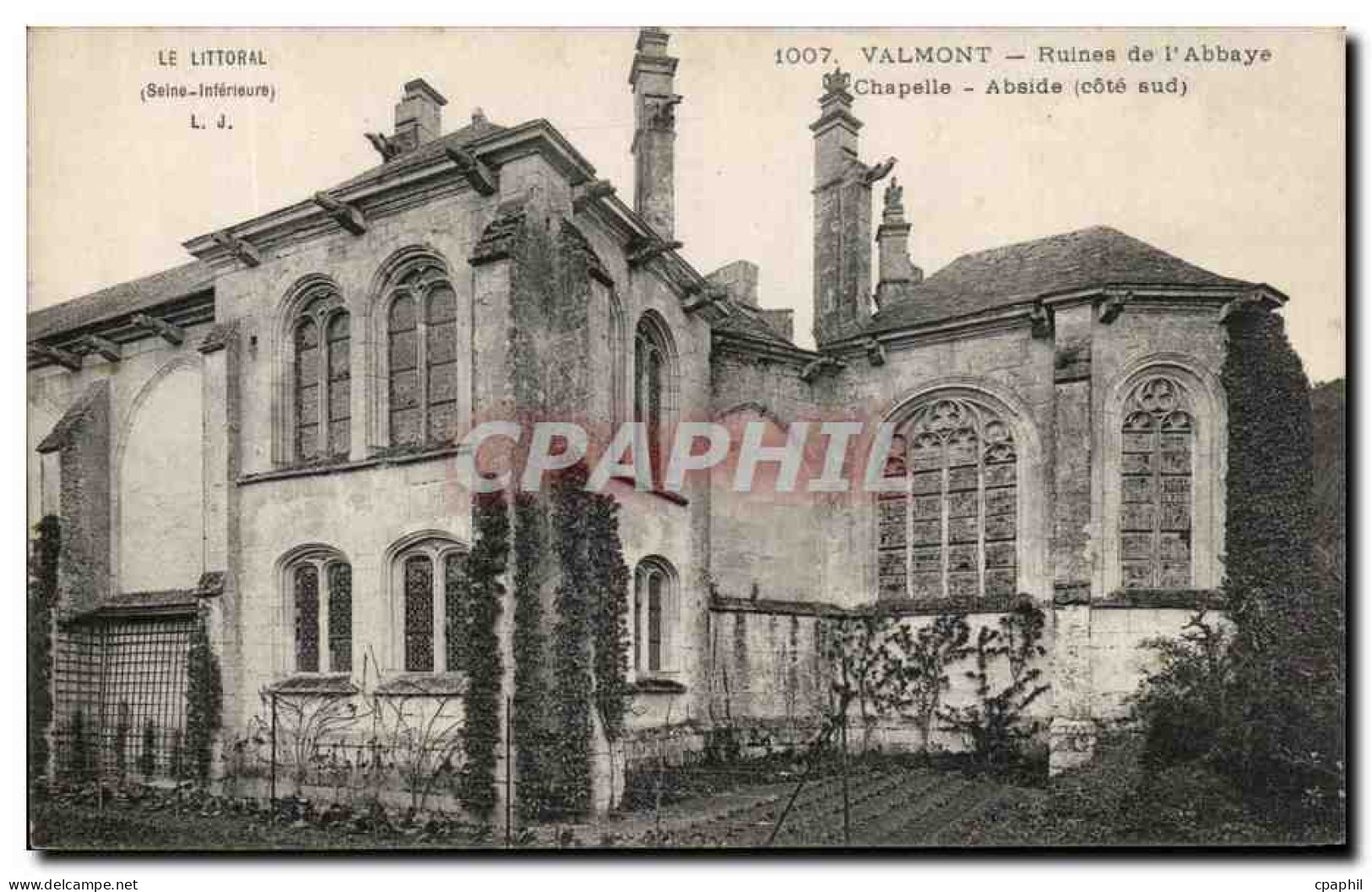 CPA Le Littoral Valmont Ruines De l'Abbaye Chapelle Abside