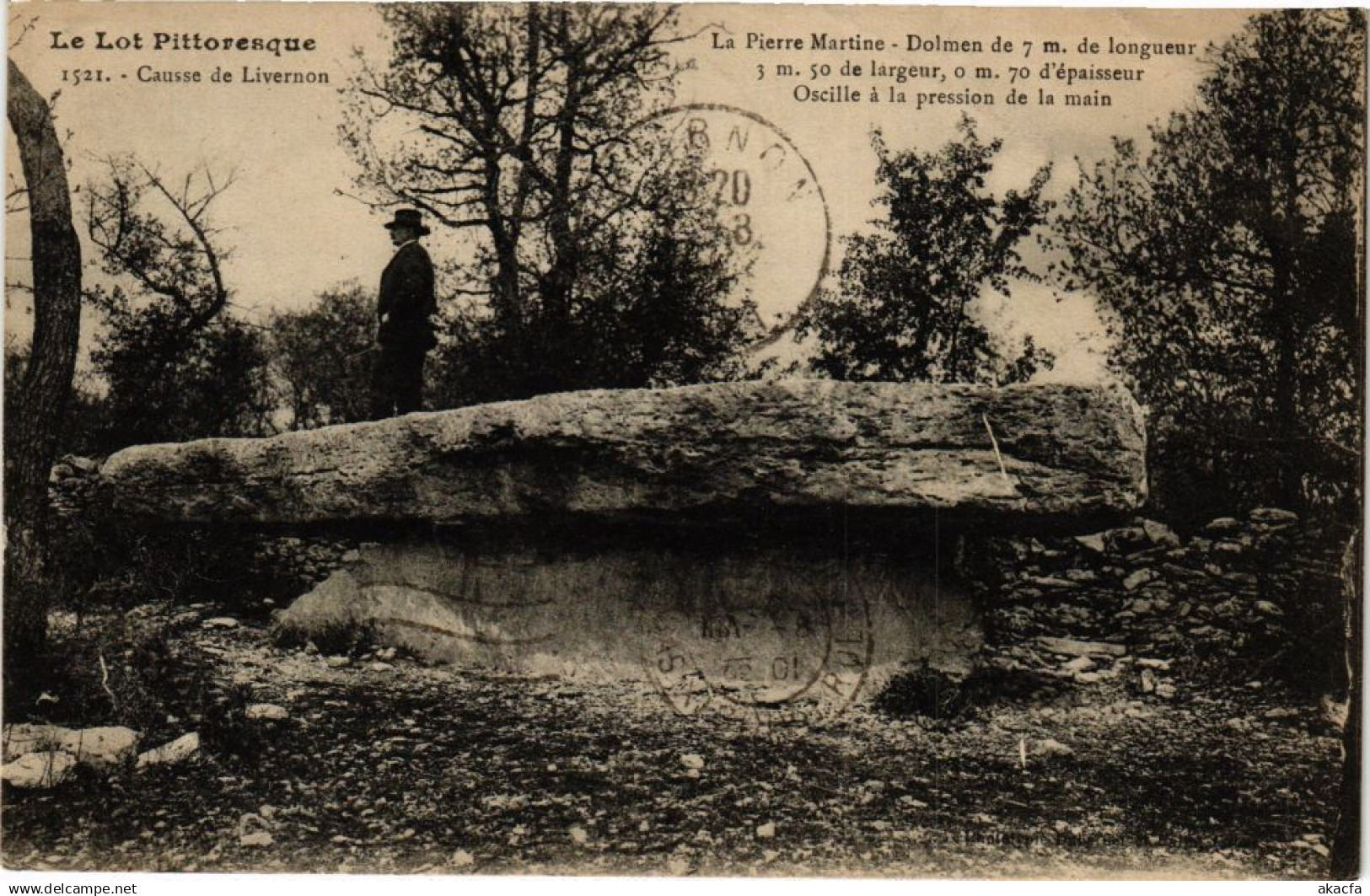 CPA Le Lot..-Causse de Livernon - La Pierre MARTINe - Dolmen du 7m (223464)