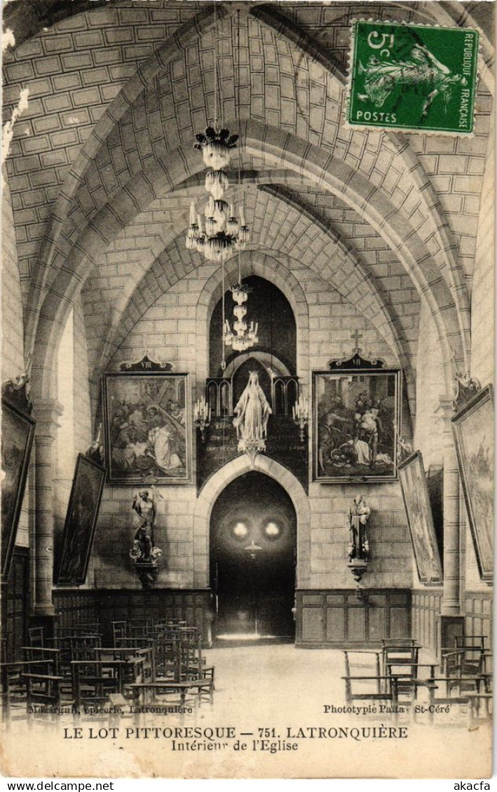 CPA Le Lot Pittoresque - Latronquiere - Interieur l'Église (224033)