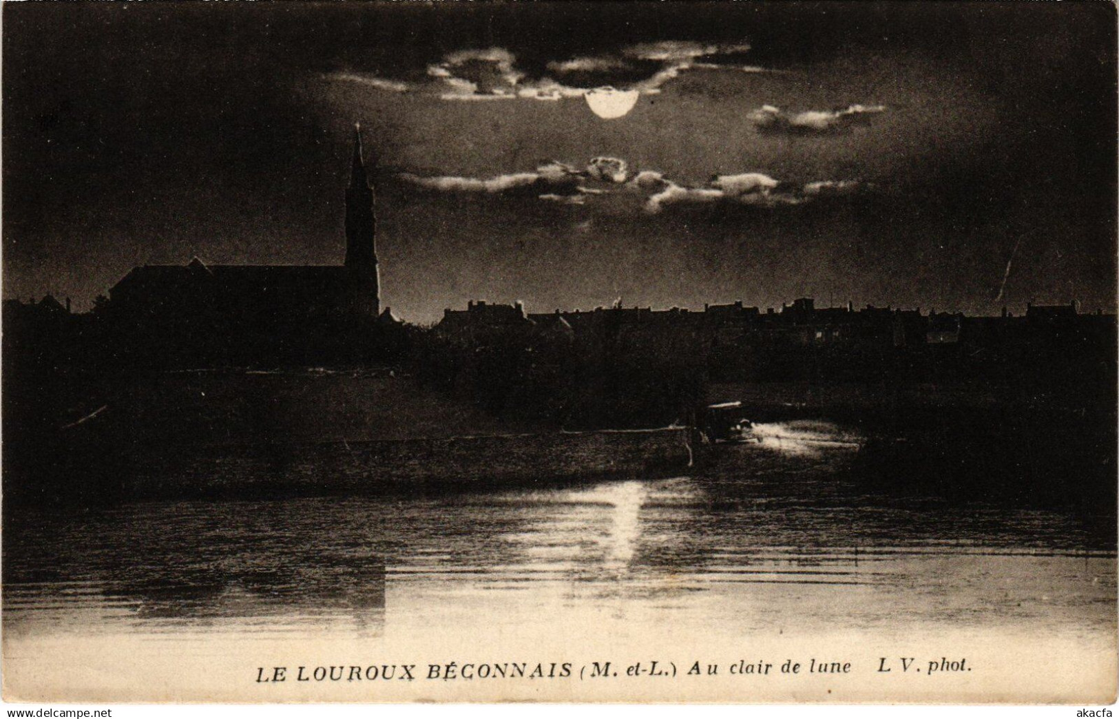 CPA Le Louroux Béconnais Au clair de lune (1180779)