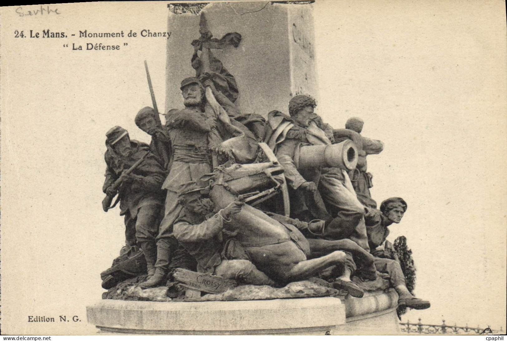 CPA Le Mans Monument De Chanzy La Defense