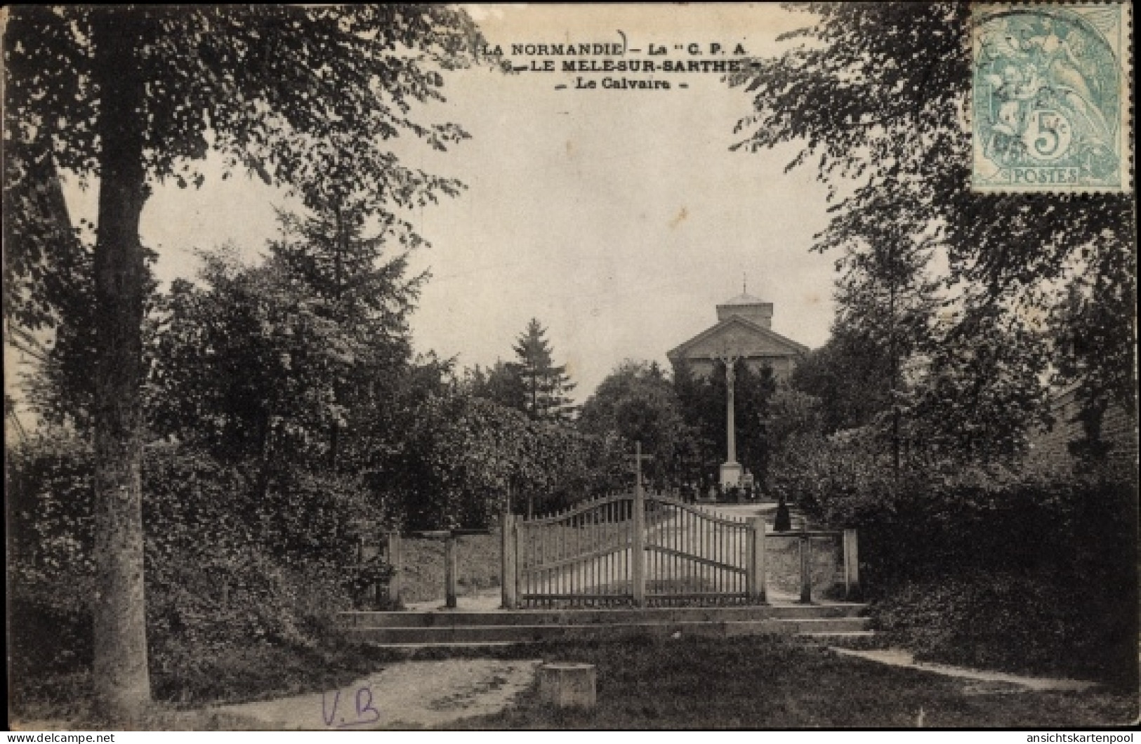 CPA Le Mêle sur Sarthe Orne, Le Calvaire