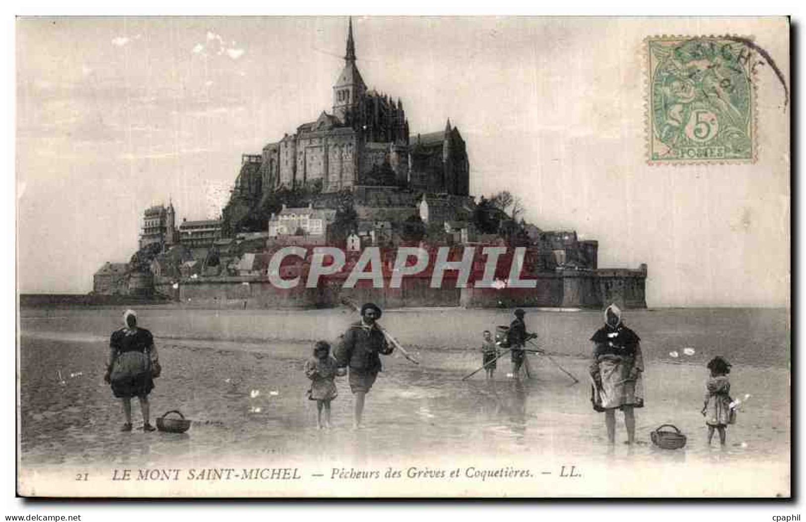 CPA Le mont saint michel Le mont saint michel Pecheurs des greves et coquetiers