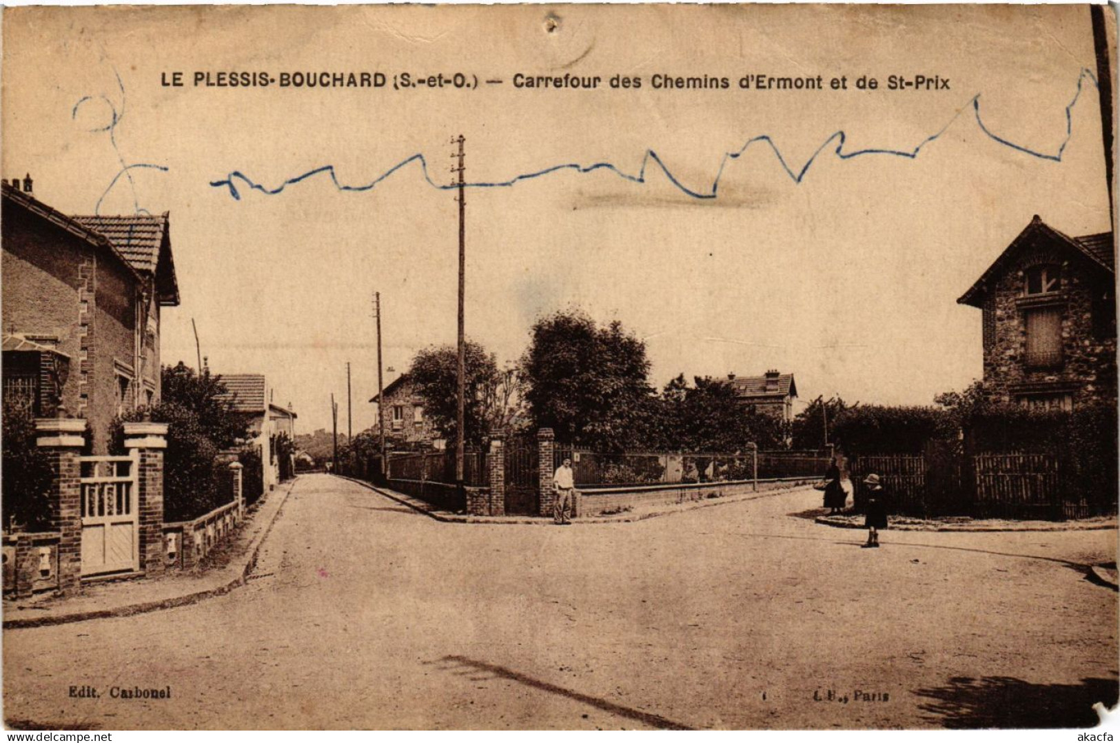 CPA Le Plessis -Bouchard (S.-et-O.) - Carrefour des Chemins d'Ermont (290637)