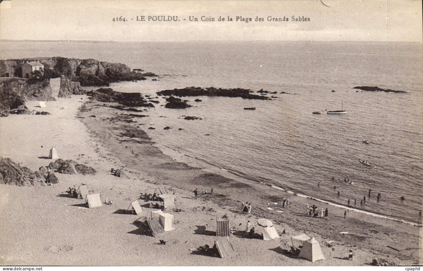 CPA Le Pouldu Un Coin De La Plage Des Grands Sables