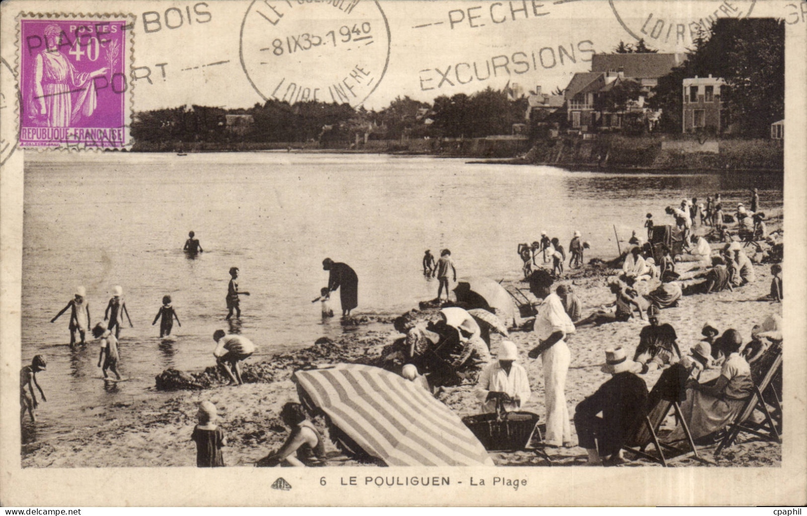 CPA Le Pouliguen La plage