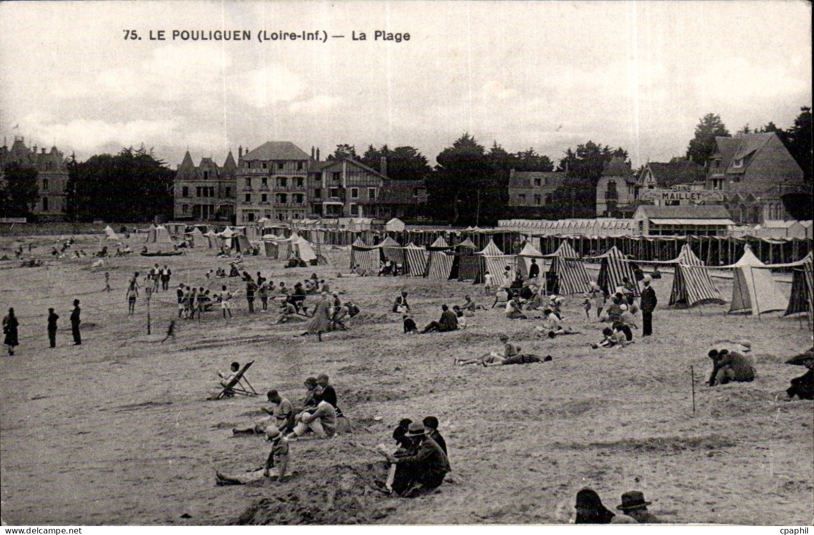 CPA Le Pouliguen La plage