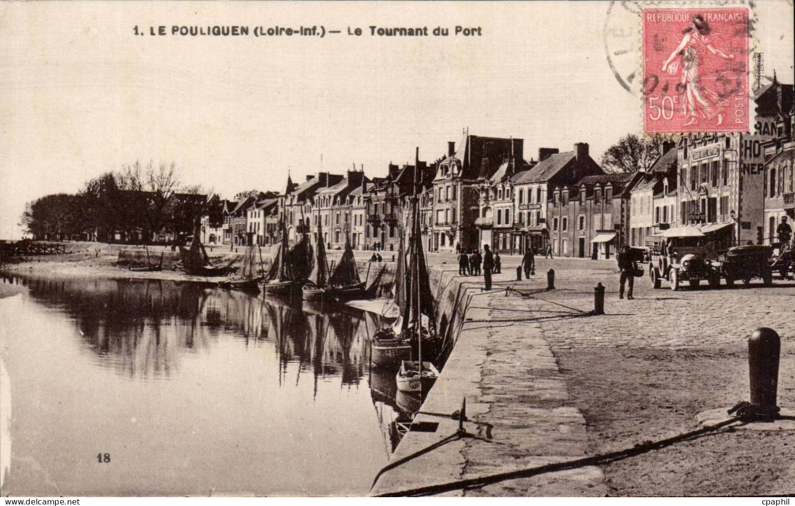 CPA Le Pouliguen Le tournant du port
