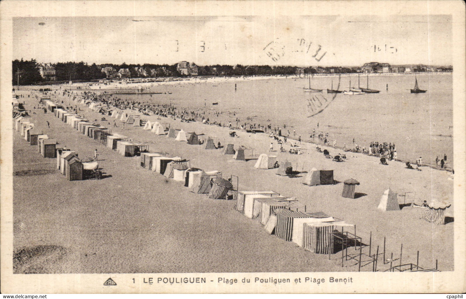 CPA Le Pouliguen plage du Pouliguen et plage Benoit