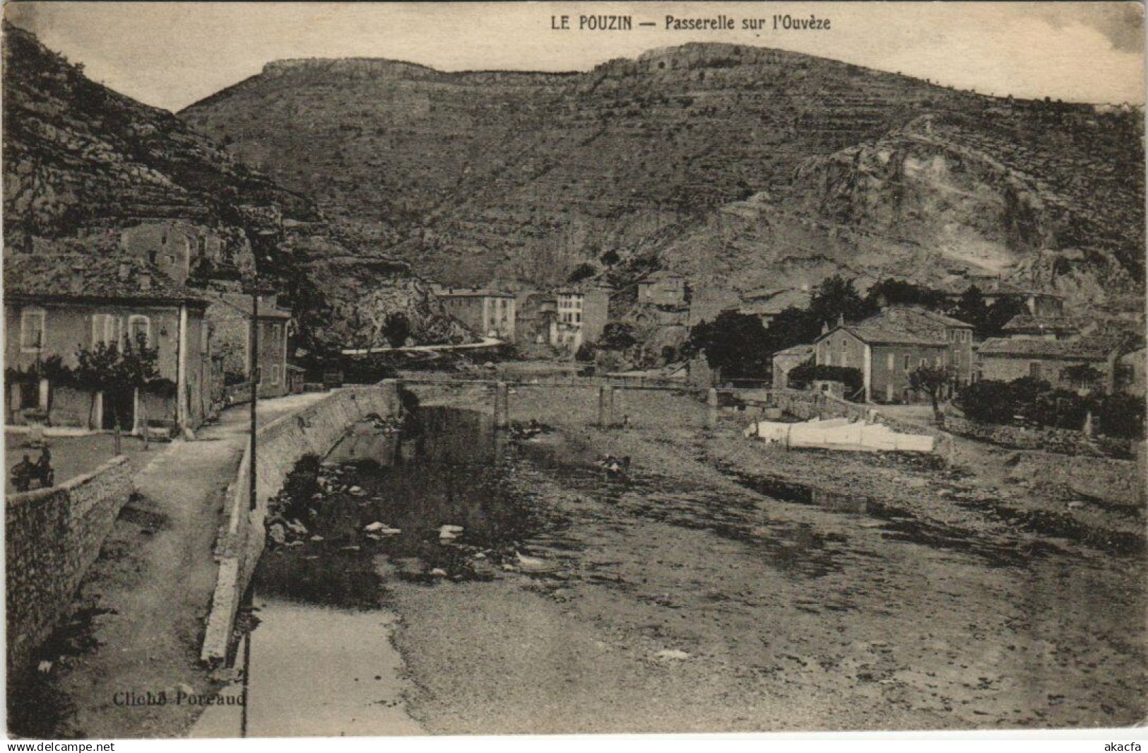CPA LE POUZIN - Passerelle sur l'Ouvéze (142974)