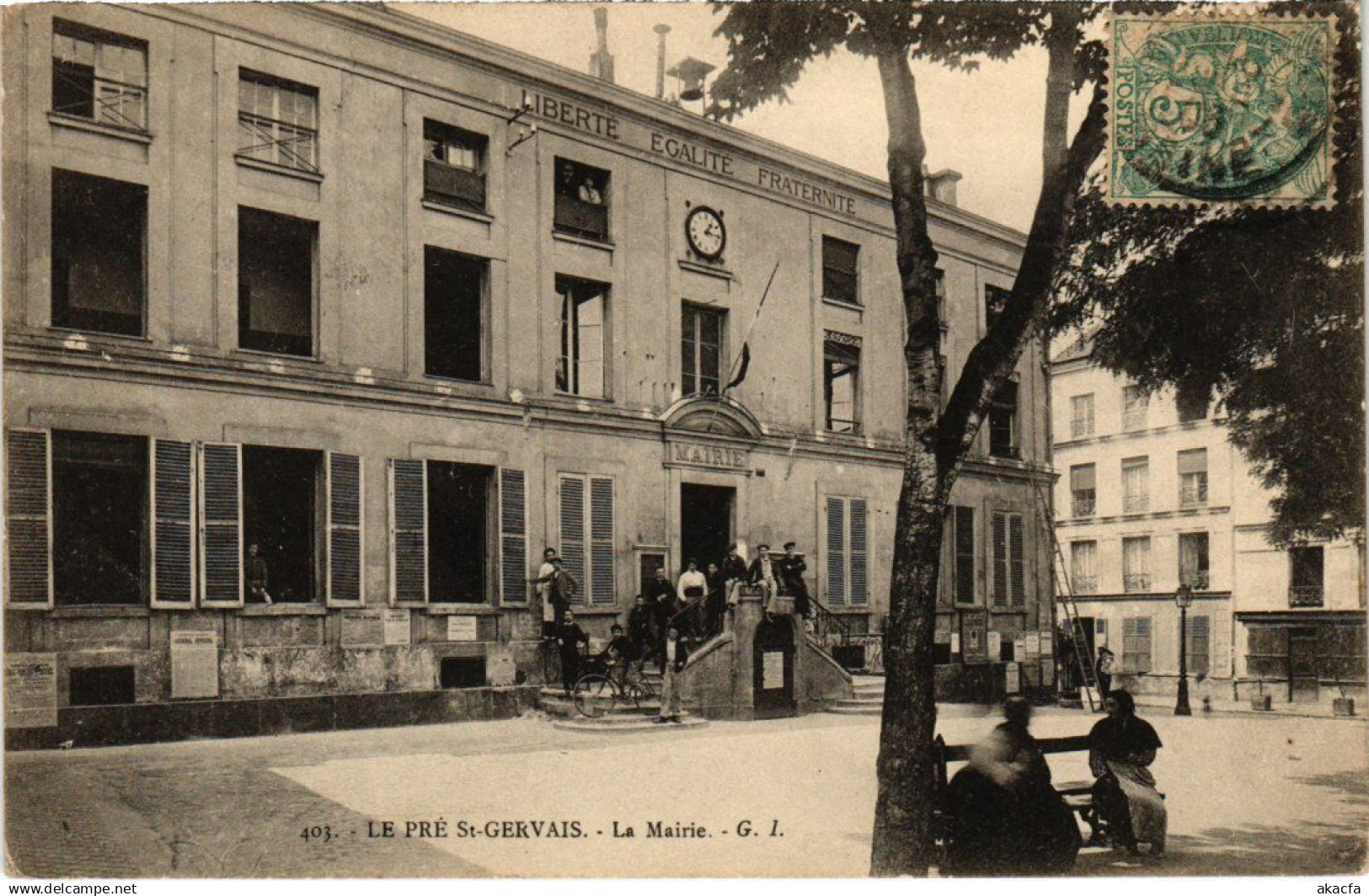 CPA LE PRE-SAINT-GERVAIS Mairie (1353851)