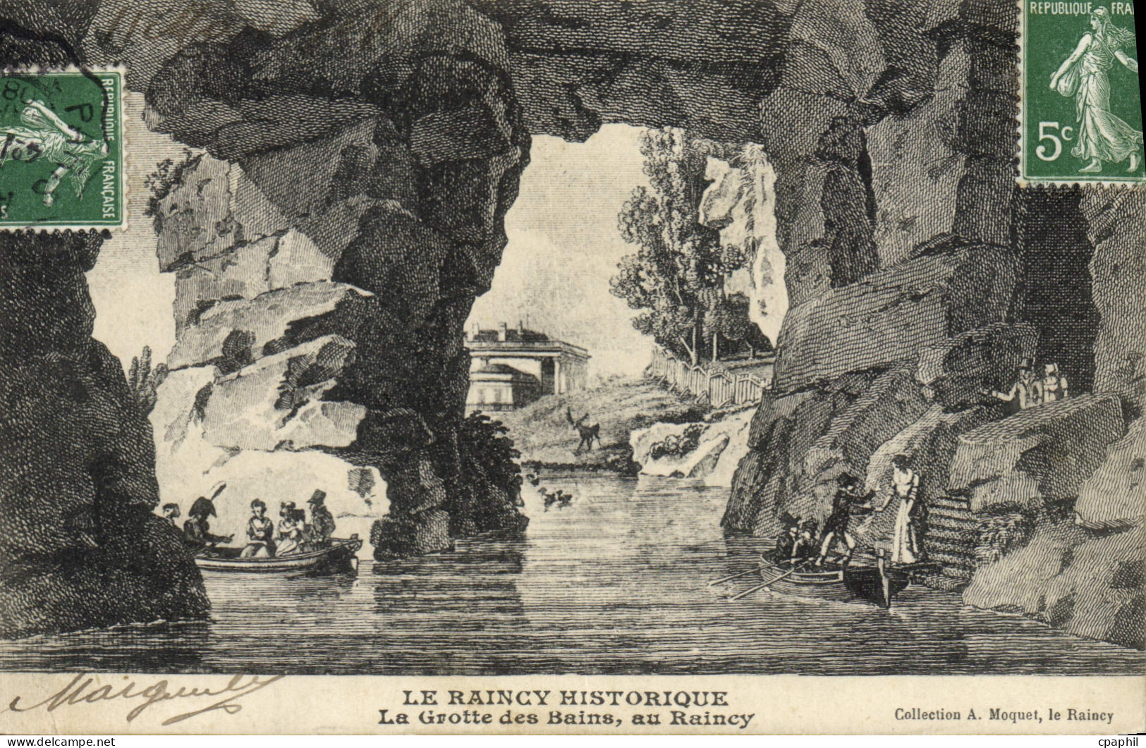 CPA Le Raincy Historique La Grotte Des Bains Au Raincy