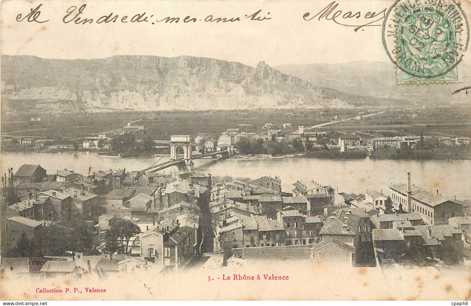 CPA Le Rhone a Valence