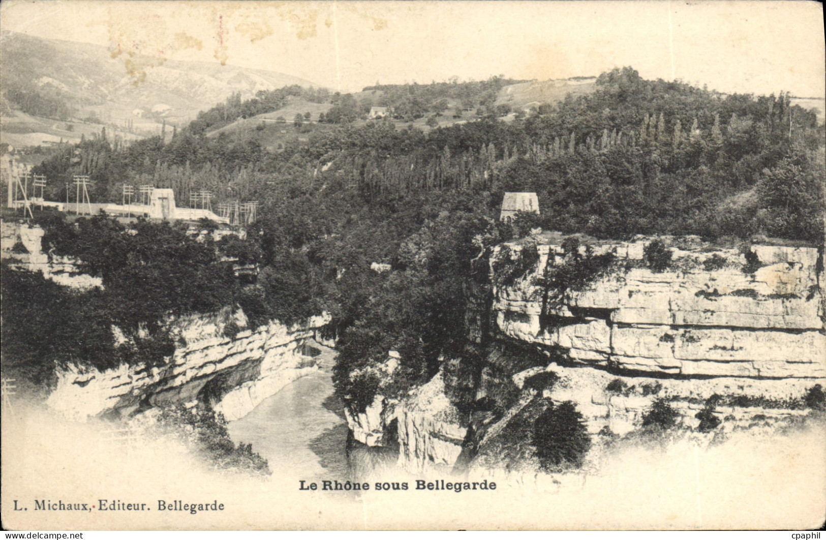 CPA Le Rhone sous Bellegarde