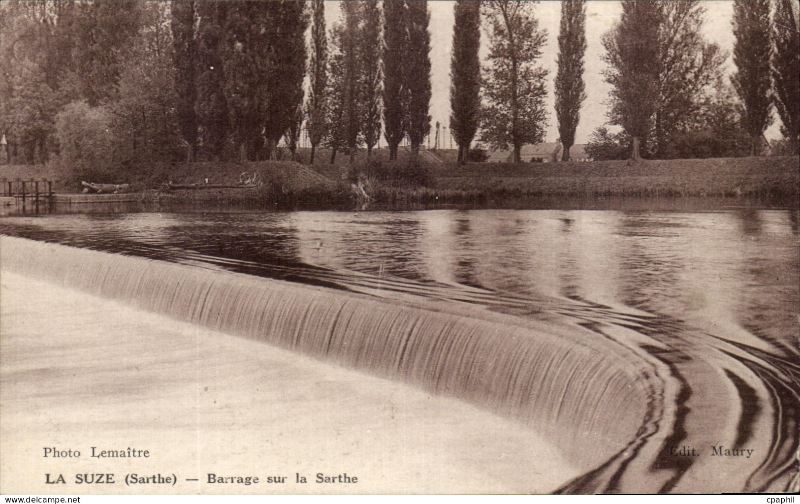 CPA Le Suze Barrage sur La Sarthe