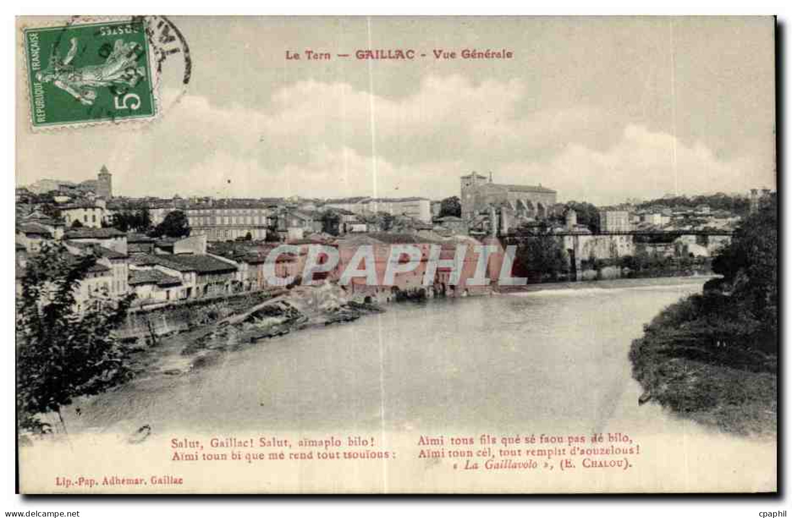 CPA Le Tarn Gaillac Vue Generale