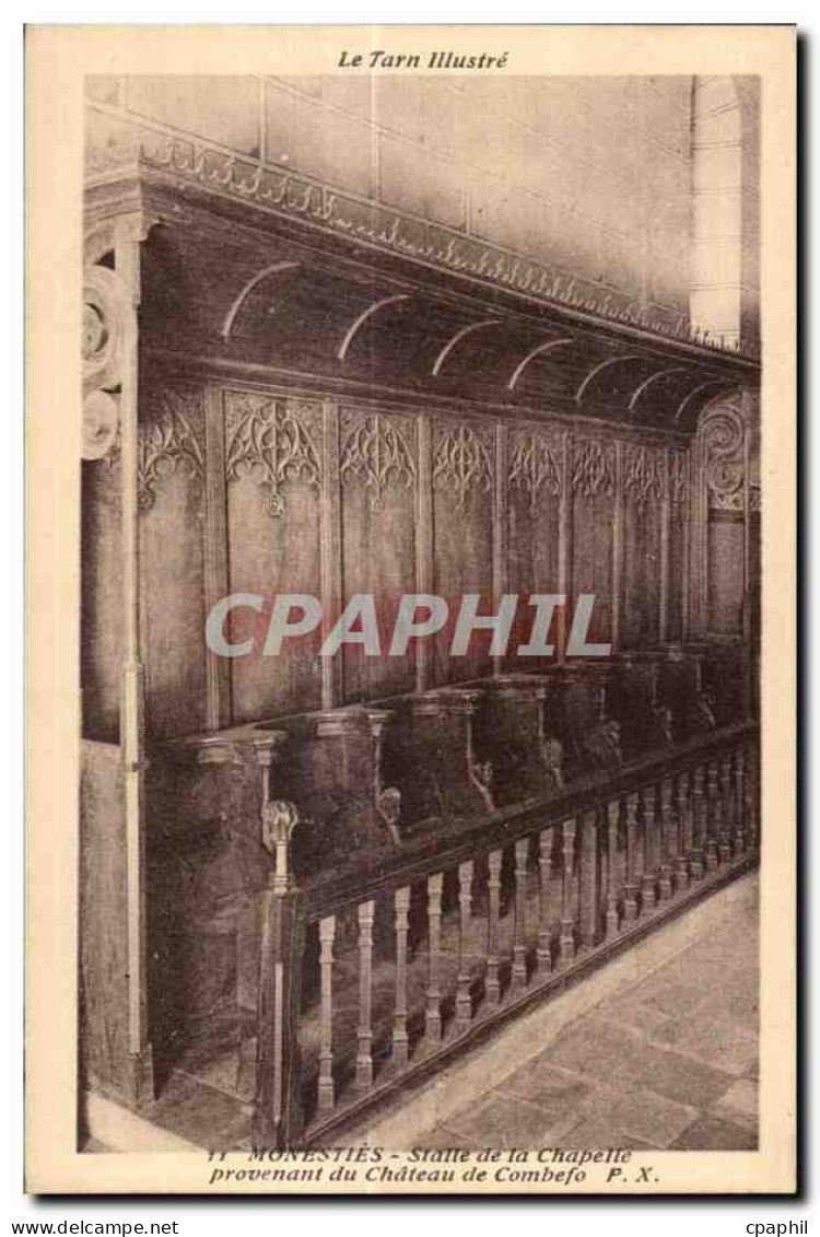 CPA Le Tarn lllustre Monesties Stalle de la Chapelle Provenant du Chateau de Chateau de Combefo