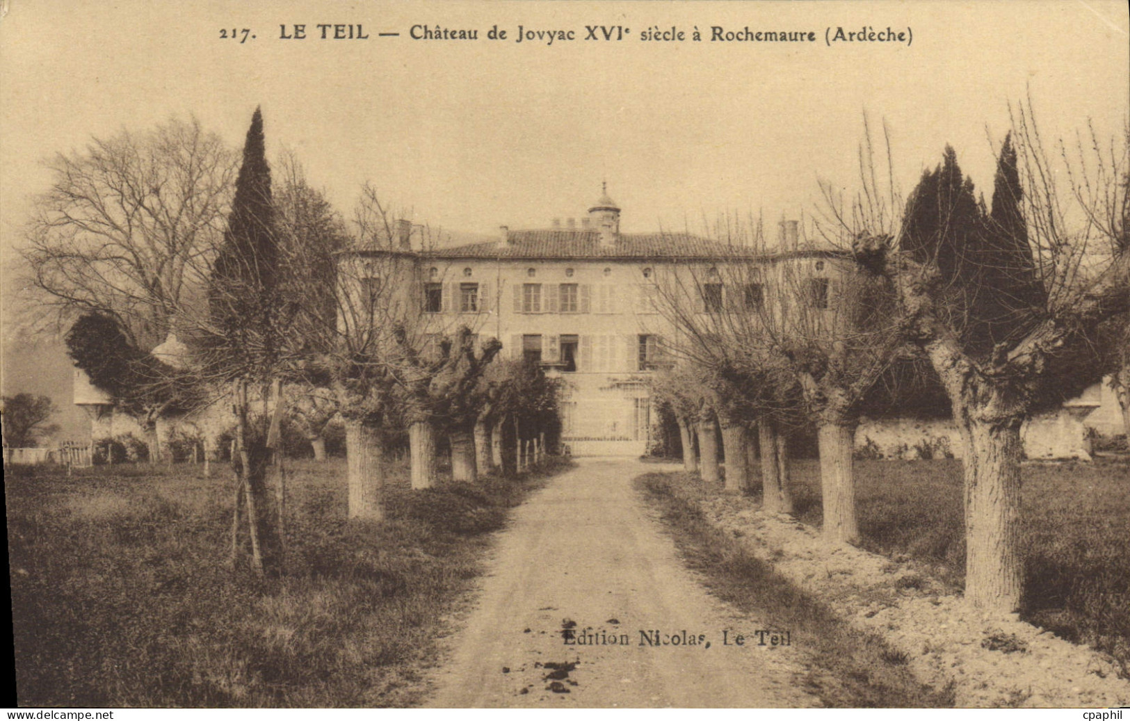 CPA Le Teil Chateau de Jovyac XVI siecle a Rochemaure Ardeche