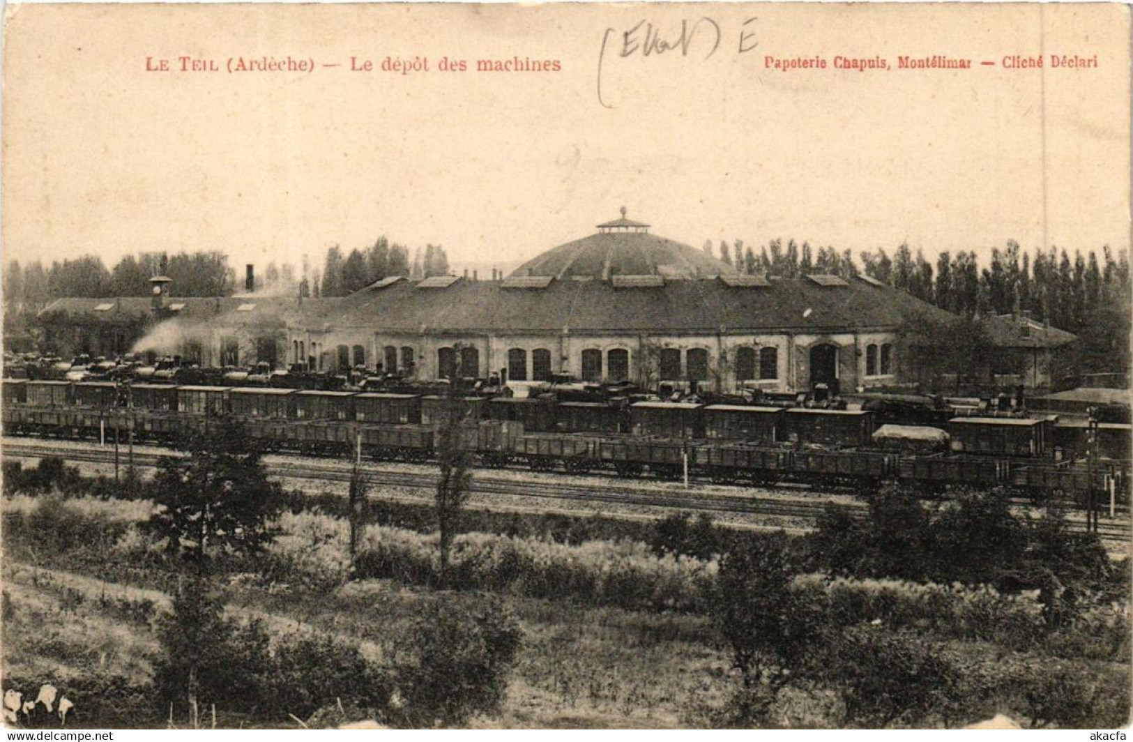 CPA Le TEIL Le depot des machines (660563)
