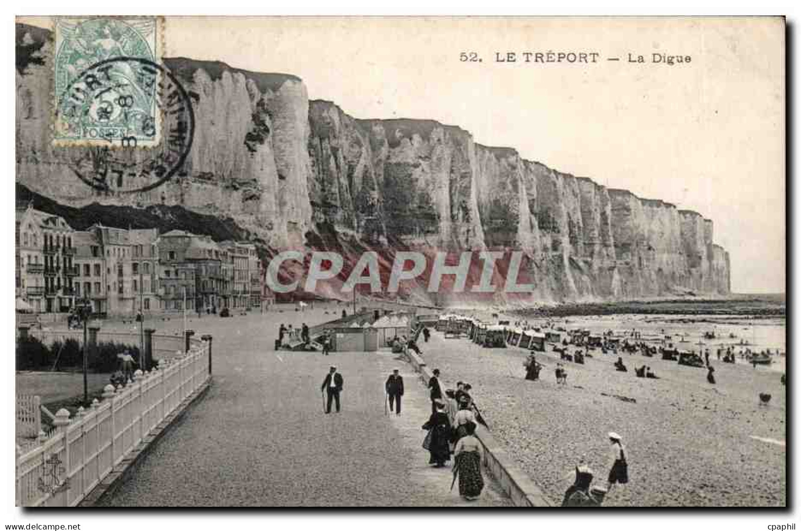 CPA Le Treport La digue