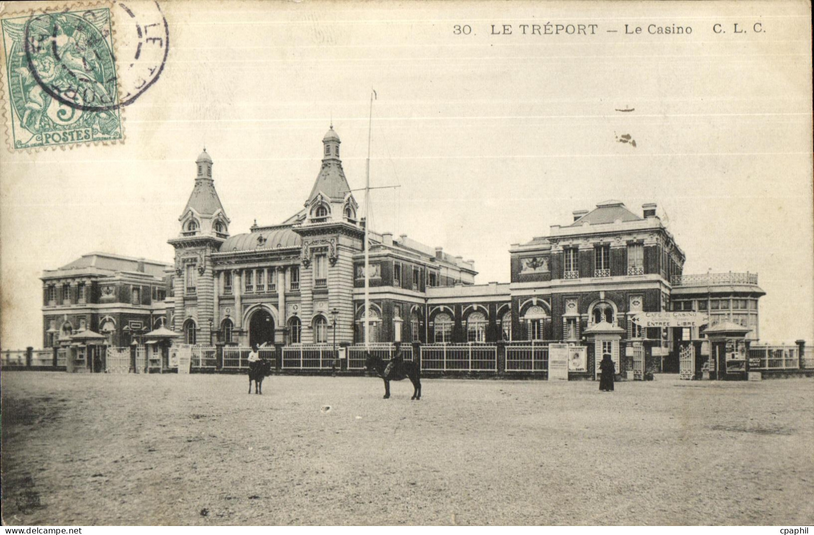 CPA Le Treport Le Casino Poneys