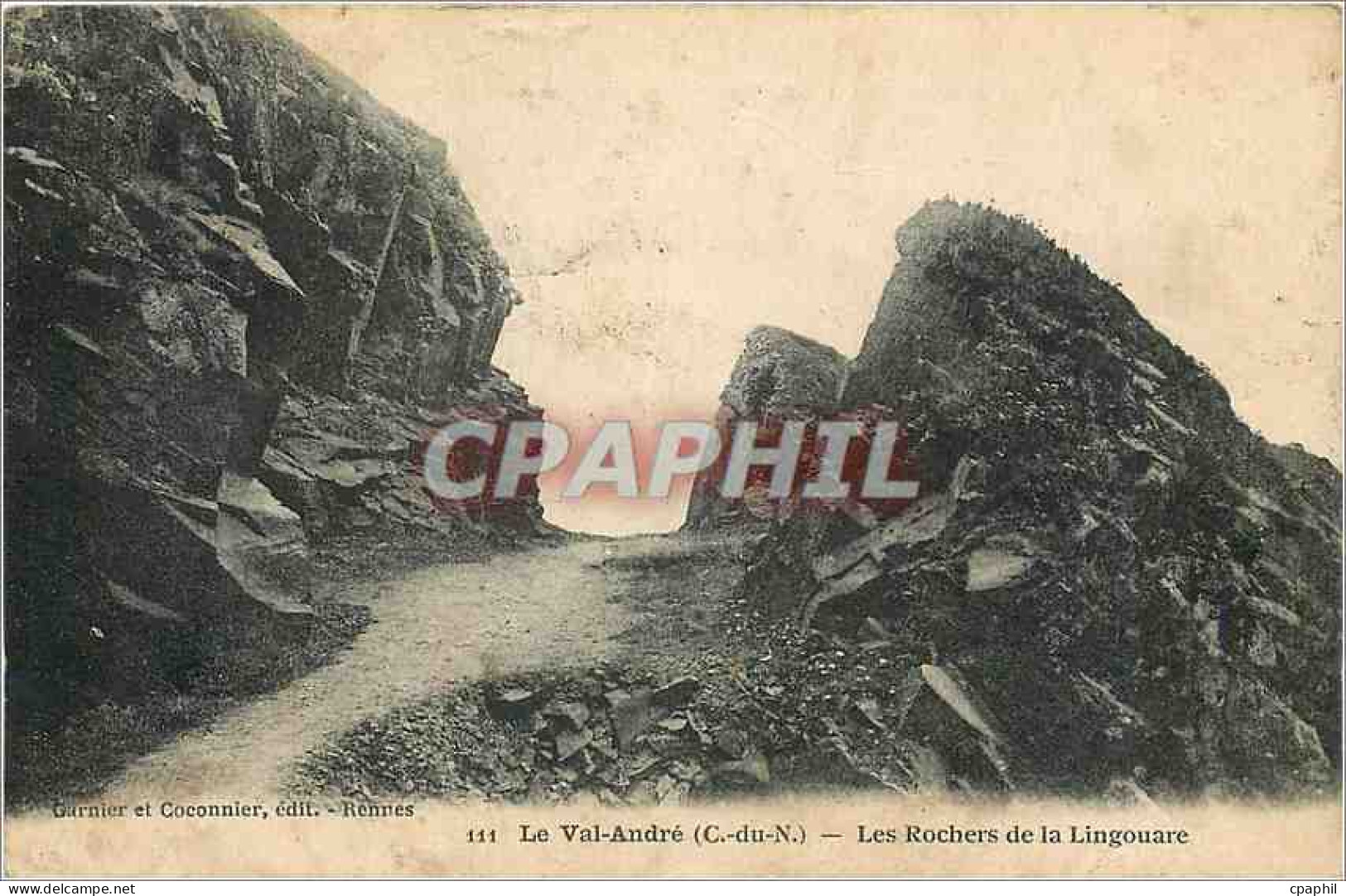 CPA Le Val Andre C du N Les Rochers de la Lingouare