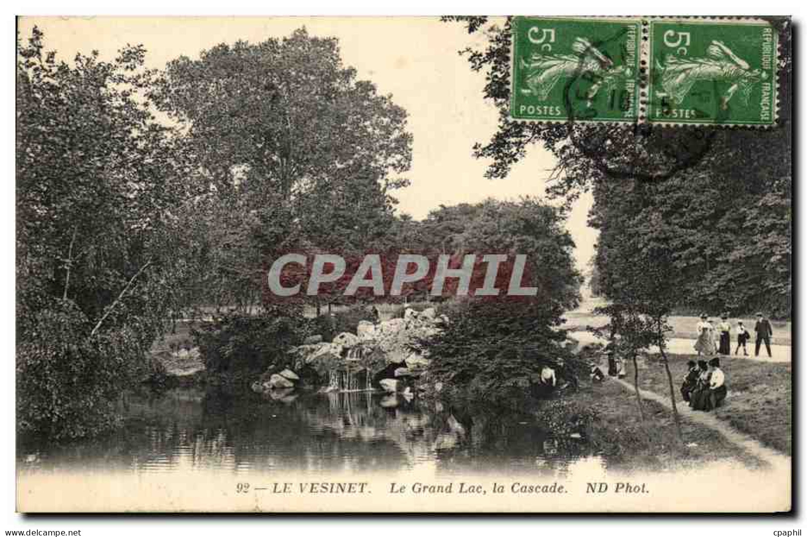 CPA Le Vesinet Le Grand Lac la Cascade