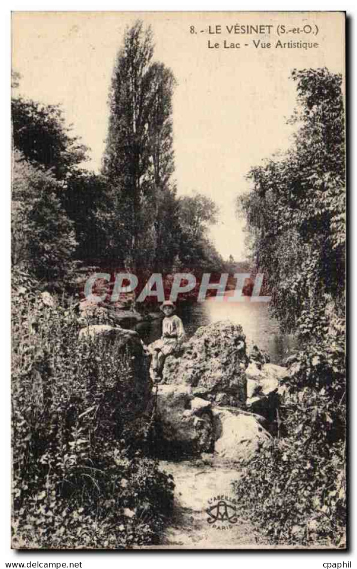 CPA Le Vesinet Le lac Vue artistique Enfant