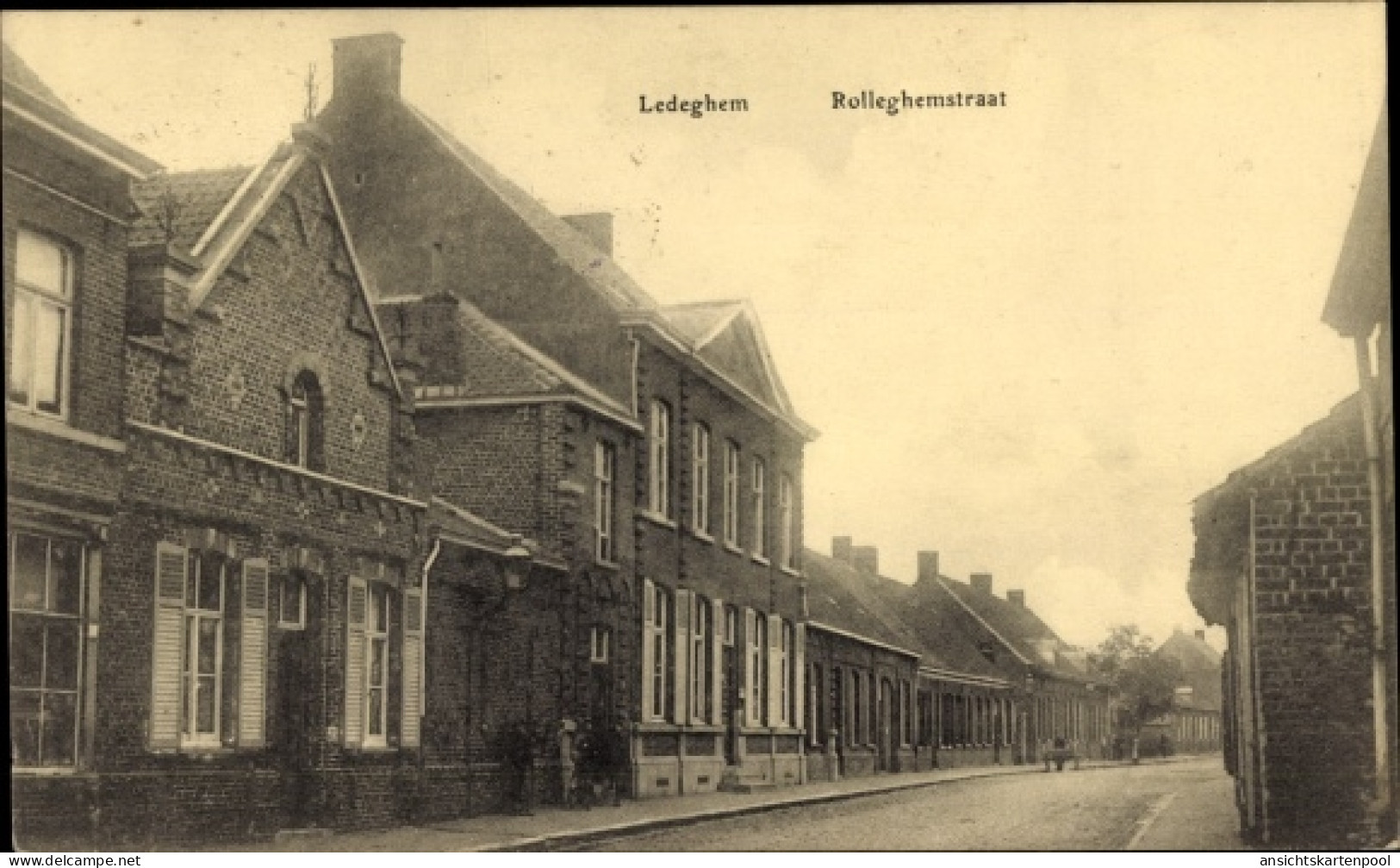 CPA Ledegem Ledeghem Westflandern, Rolleghemstraat