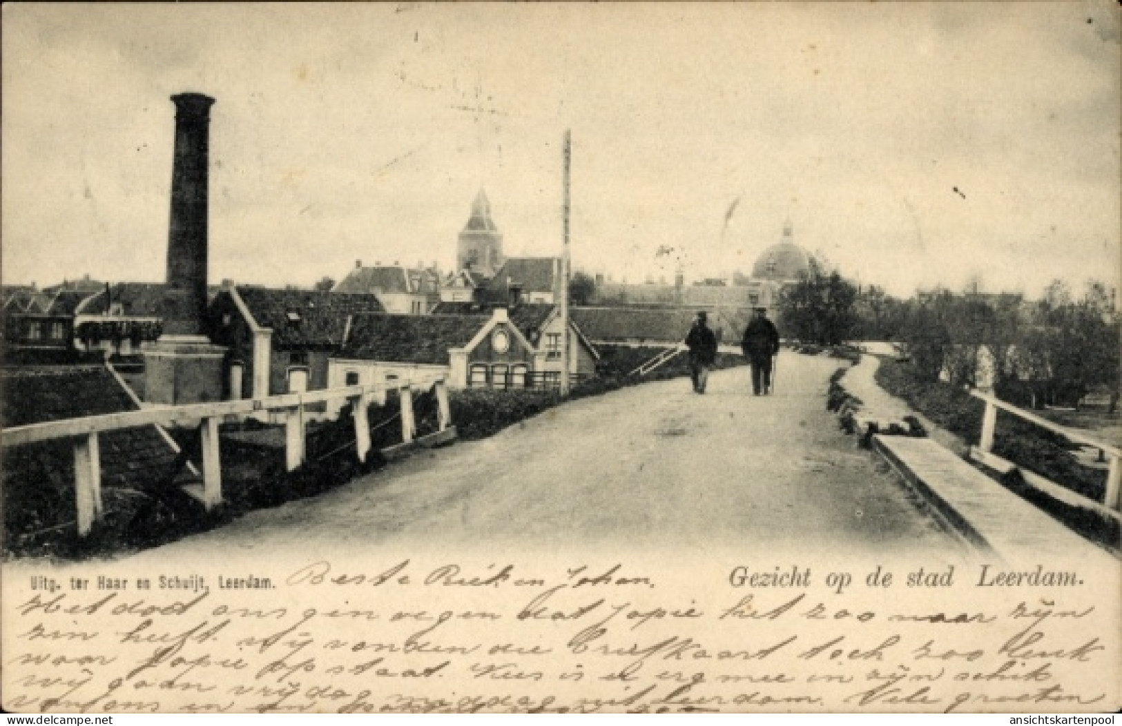 CPA Leerdam Südholland, Straße, Häuser