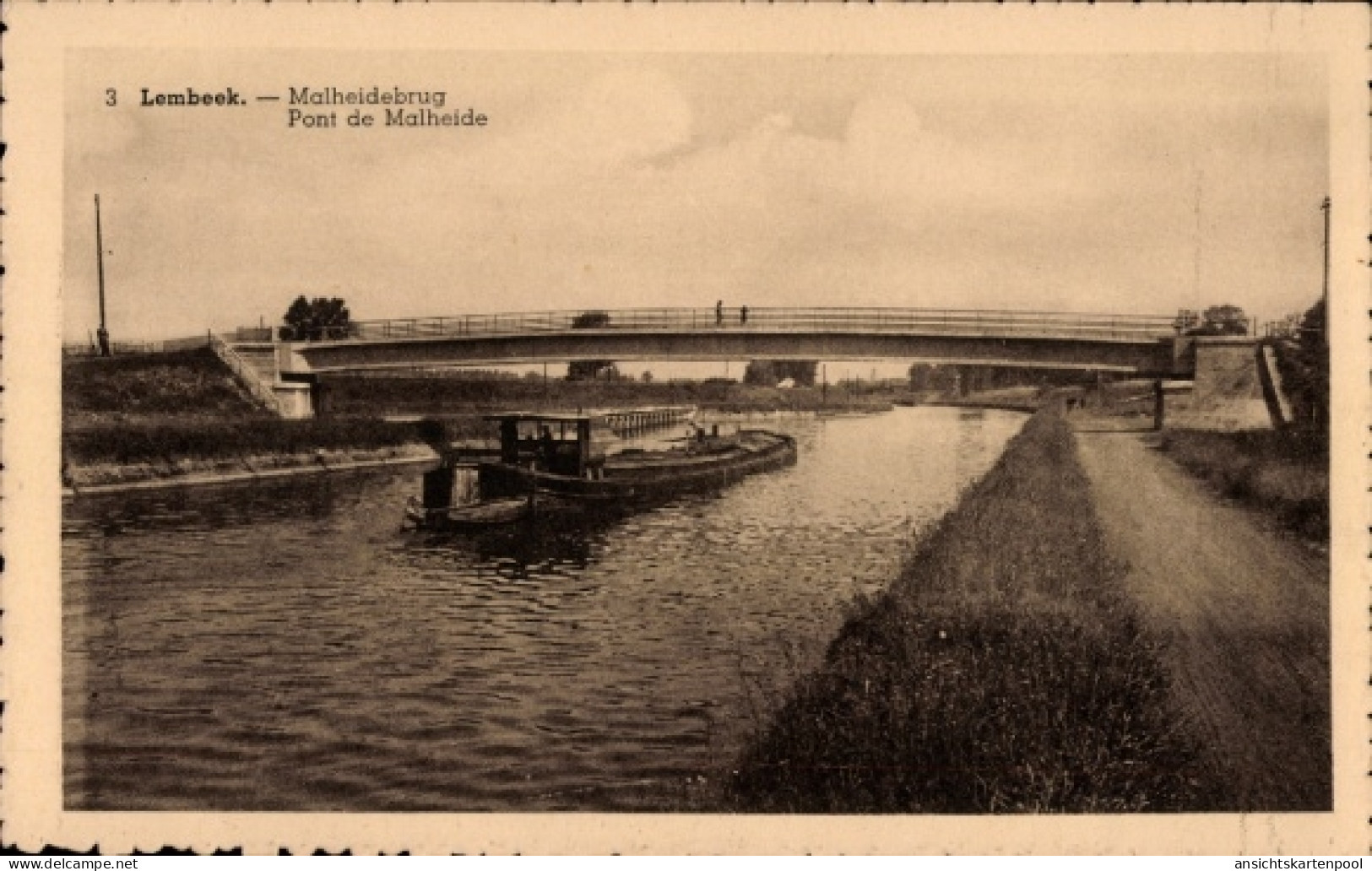 CPA Lembeke Flandre orientale Belgique, Pont de Malheide
