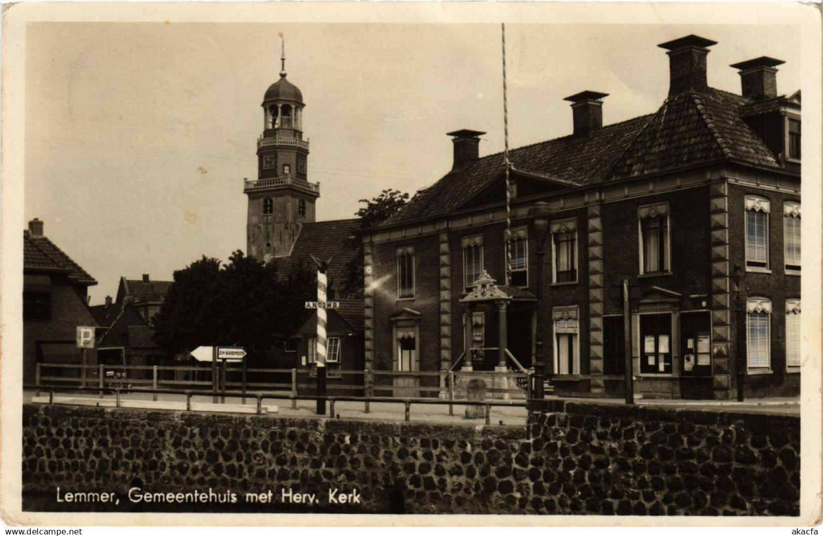 CPA Lemmer Gemeentehuis met Herv.Kerk NETHERLANDS (729038)