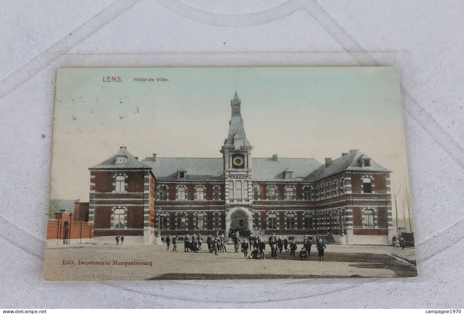 CPA - LENS ( JURBISE BRUGELETTE ) - HOTEL DE VILLE - 1910 - EDITION MARCOVICI