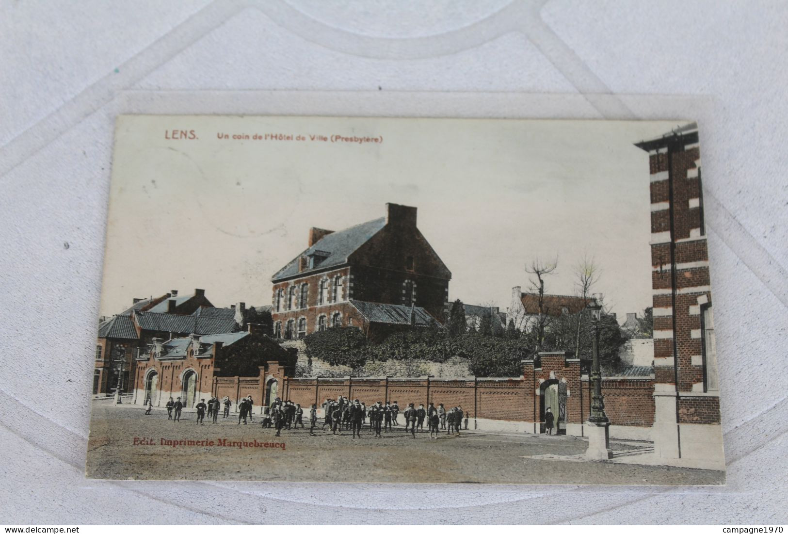 CPA - LENS ( JURBISE BRUGELETTE ) - UN COIN DE L'HOTEL DE VILLE ( PRESBYTERE ) - 1910 - EDITION MARCOVICI
